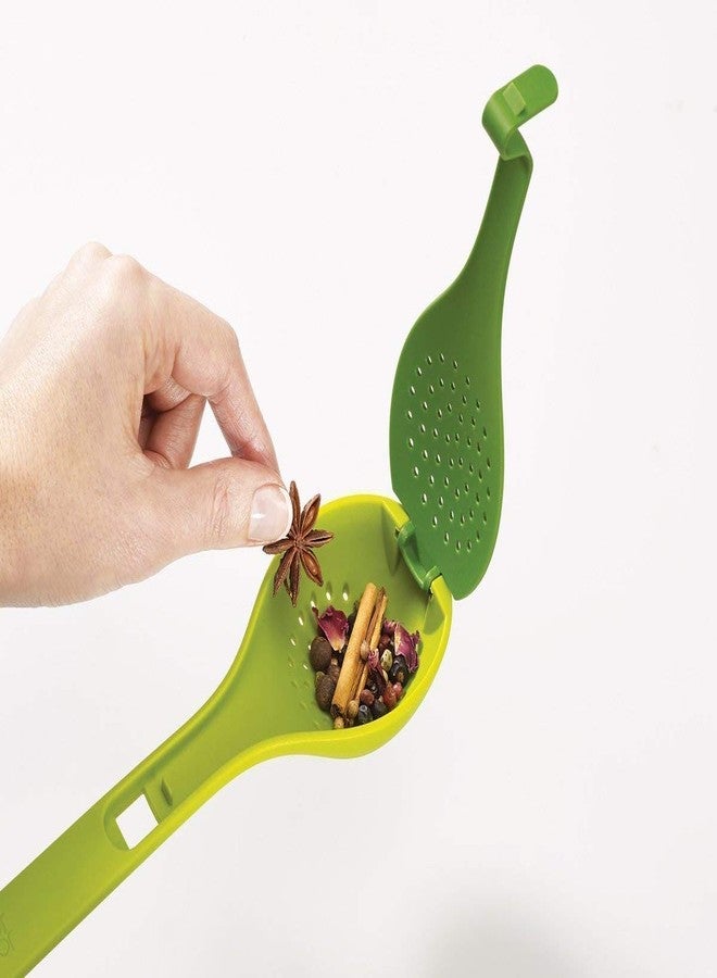 PAVITYAKSH Jesopb Flavour Spoon 2 in 1 Plastic Herb Flavor-Infusing Spoon with Herb Stripper Green Herb Infuse Convenience Cooking Soup Bag flavouring Spoon-1pcs - Image 1
