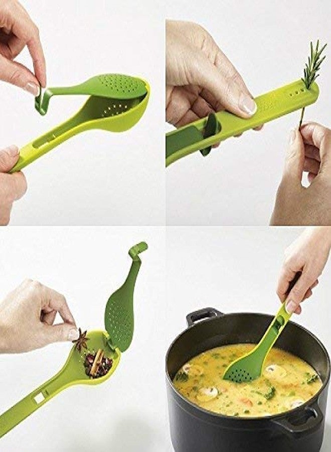 PAVITYAKSH Jesopb Flavour Spoon 2 in 1 Plastic Herb Flavor-Infusing Spoon with Herb Stripper Green Herb Infuse Convenience Cooking Soup Bag flavouring Spoon-1pcs - Image 5