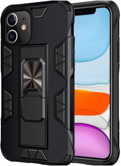 NuSense Nusense Rugged Case With Kickstand For Iphone 11, Heavy-Duty Shockproof Military Cover For Iphone 11 6.1 Inch  (Black)  - Image 1