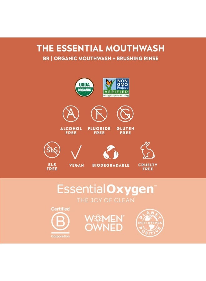 Essential Oxygen غسول فم طبيعي معتمد عضوي من إيسينشال أوكسيجن لتنظيف الأسنان - مجموعة من قطعتين 16 أونصة، بنكهة القرفة والنعناع - Image 3