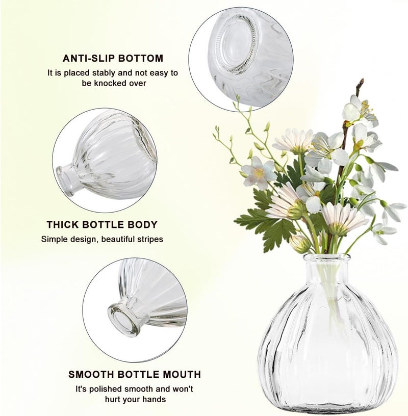 UPSTORE 1Pcs Empty Clear Glass Diffuser Bottle Aromatherapy Diffuser Jar Container Decorative Vase Fragrance Accessories Use for DIY Replacement Reed Diffuser Sets Essential Oils Craft Decor - Image 3