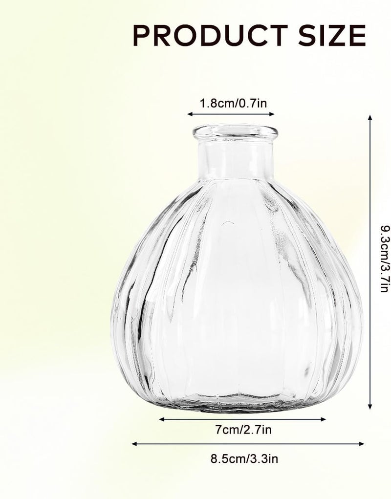 UPSTORE 1Pcs Empty Clear Glass Diffuser Bottle Aromatherapy Diffuser Jar Container Decorative Vase Fragrance Accessories Use for DIY Replacement Reed Diffuser Sets Essential Oils Craft Decor - Image 2