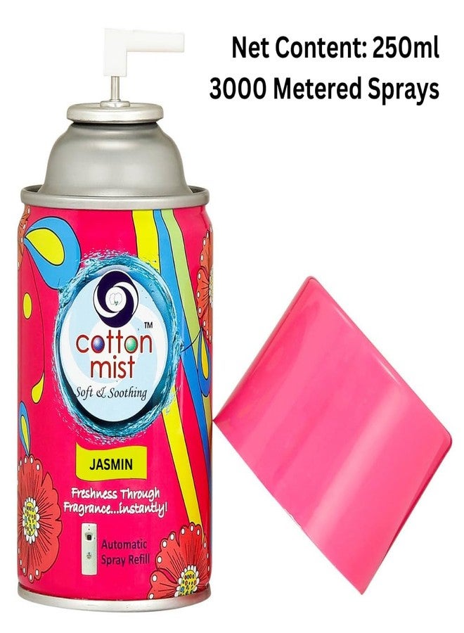 Cotton Mist Air Freshener Refill | Jasmine Fragrance | 250ML | 3000 Sprays | Ideal For Homes, Offices, Restaurant, Hotel, Mall, Saloon etc | Fits All Standard Dispensers | Does NOT fit 225ML Dispenser - Image 2