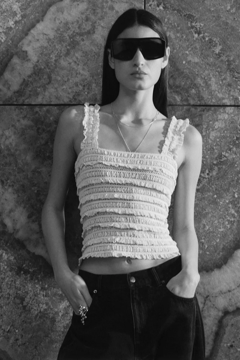 H&M Lace jersey sleeveless top