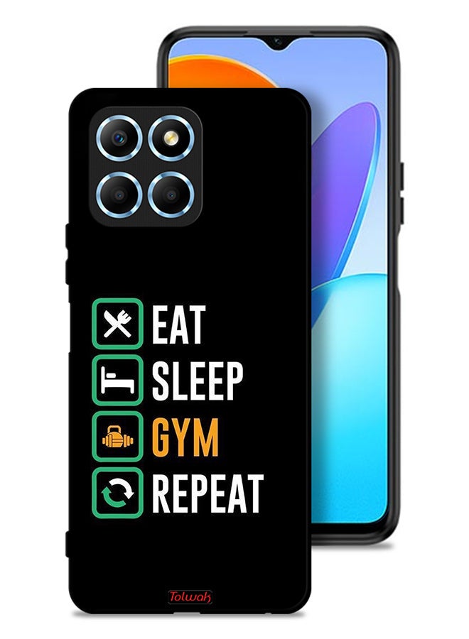 Tolwak Honor X6 Protective Case Cover Eat Sleep Gym Repeat - Image 1