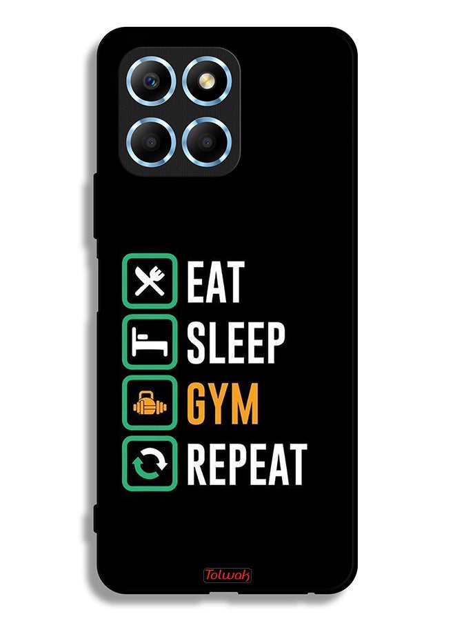 Tolwak Honor X6 Protective Case Cover Eat Sleep Gym Repeat - Image 2