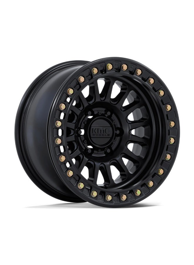 KMC KM239(beadlock) IMPACT 17X9 6X139.7 ET-38  CB108 MATTE BLACK - Image 1