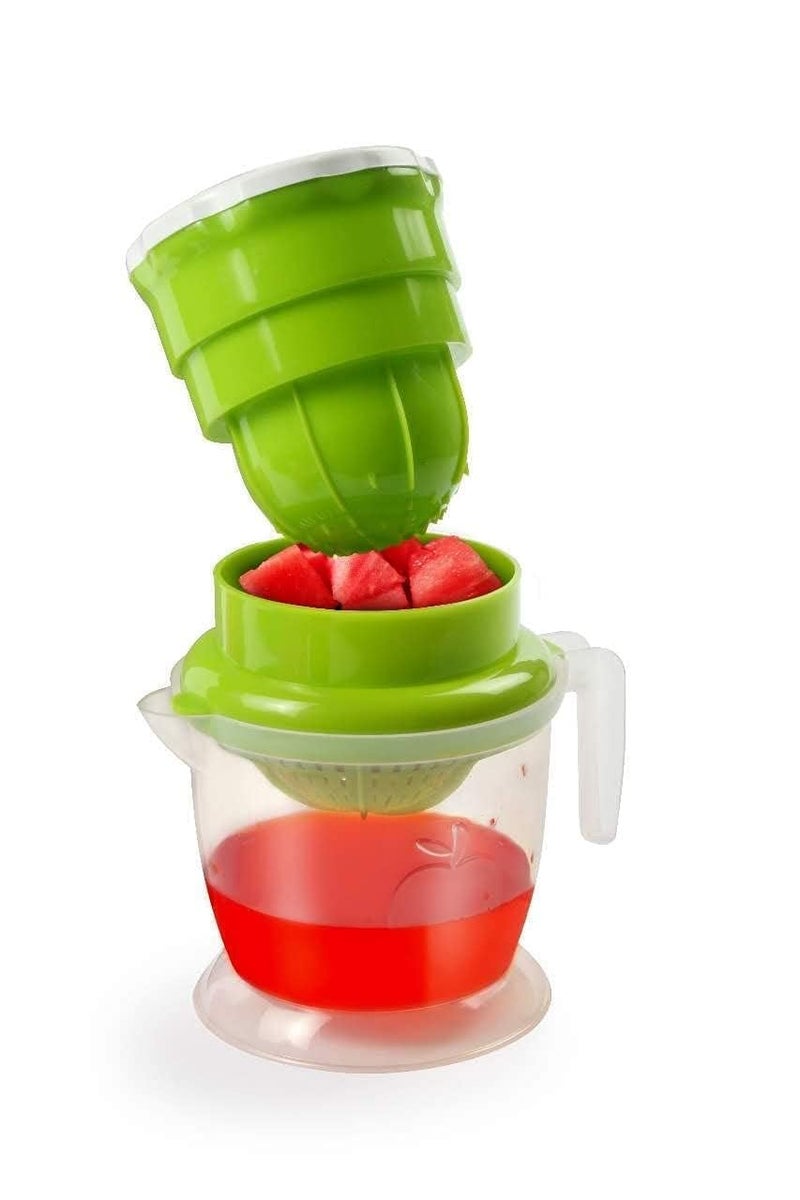 KitchenKraft Portable Nano Juicer Manual Fruit Vegetable Juicer 2 in 1 Hand Press Small Juicer Nano Orange Juicer Squeezer Lemon Squeezer Hand Press 2 in1 Multicolor 1PC