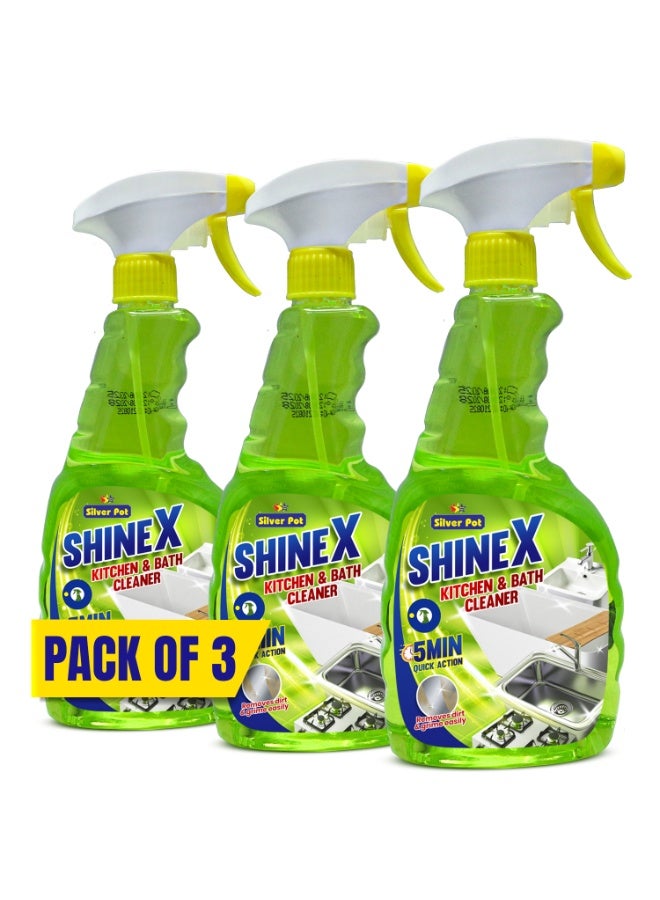 Silver Pot Shine X - Kitchen and Bath Cleaner Spray 946Ml (Pack Of 3)