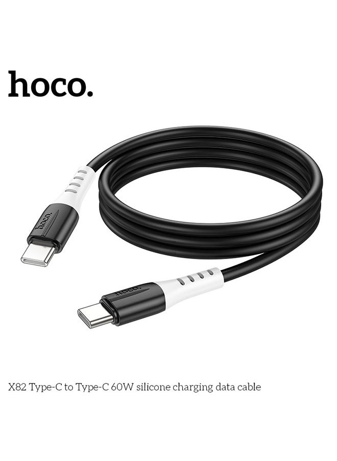 X82 Type-C to Type-C 60W silicone charging data cable