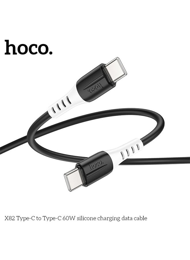 X82 Type-C to Type-C 60W silicone charging data cable