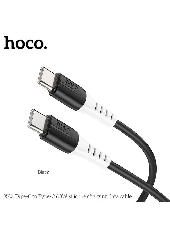 X82 Type-C to Type-C 60W silicone charging data cable