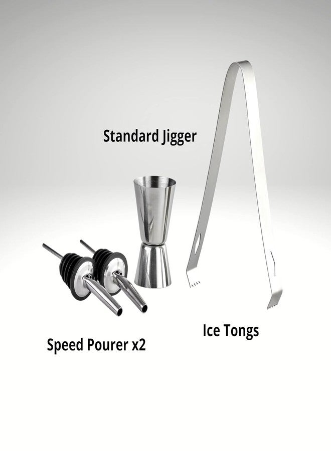 finality Cocktail Shaker Bar Tools Set (Silver - 9) - Image 4
