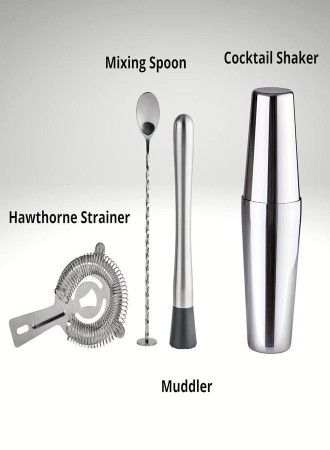finality Cocktail Shaker Bar Tools Set (Silver - 9) - Image 3