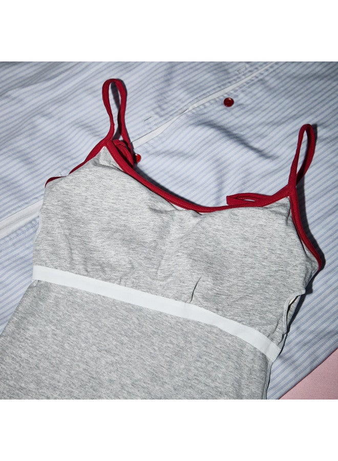 Gukoo Mickey Series Grey Camisole Women'S Built-In Padded Inner Wear Camisole - Image 5