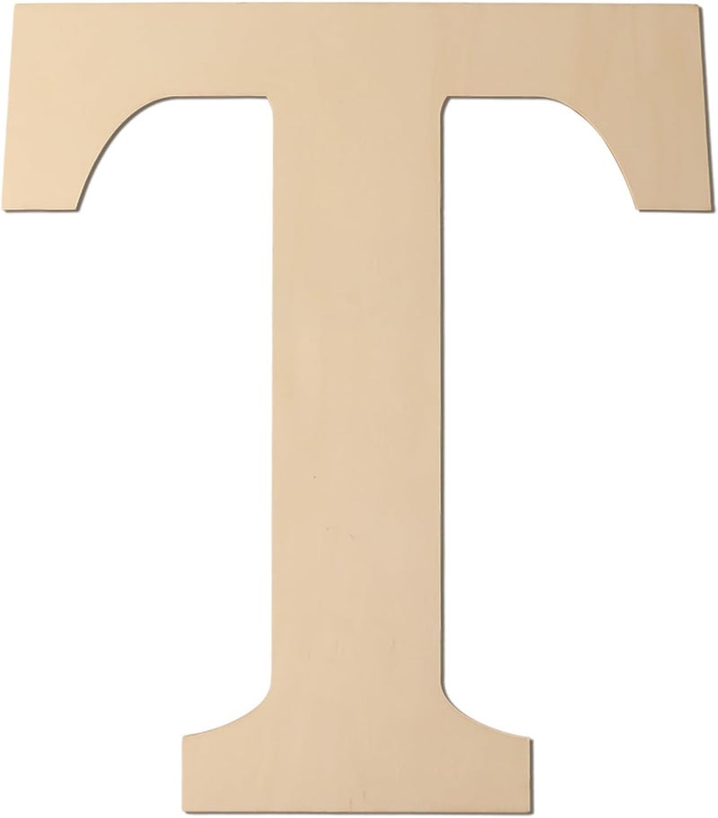 Focal20 Large Wooden Greek Letters 12 Inch Unfinished Greek Wooden Letters Τ Tau Wood Alphabet Letters for Wall Decor DIY Crafts Sorority Fraternity Party Decoration Birthday Gift Nursery Home Wall Art - Image 1