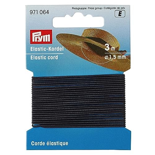 Prym 1.5mm Elastic Cord, Black, 3 M - Image 1