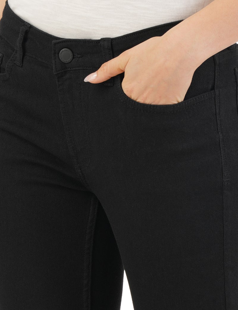inkd Women's  Straight Fit Jeans - Mid-Rise | Cotton Blend | Stretchable Fabric | Classic 5 Pocket Styling - Image 5