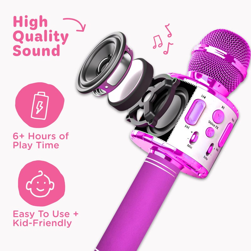 Move2Play, Kids Karaoke Microphone | Includes Pre-Loaded Songs & Bluetooth | Kids Birthday Party Gift | Toy for All Ages 2, 3, 4, 5, 6+ Year Old Girls, Boys & Toddlers - Image 5