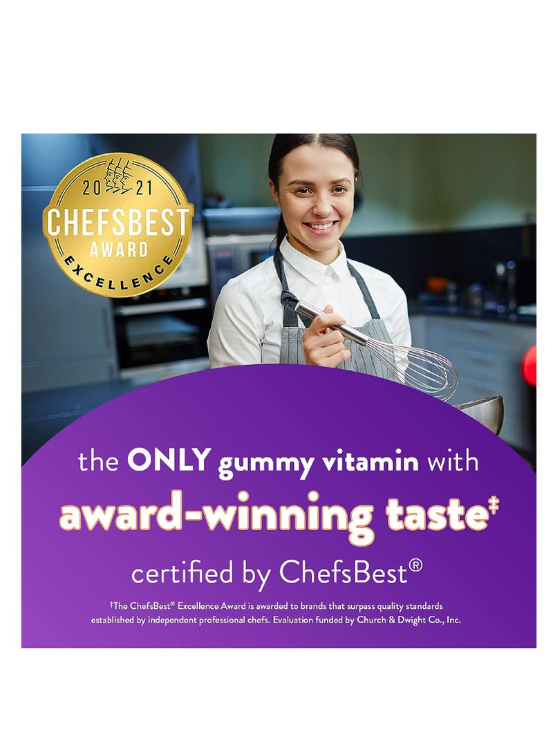 Vitafusion مكملات الألياف الخالية من السكر بنكهة الخوخ والفراولة والتوت الأسود 90 حبة - Image 4