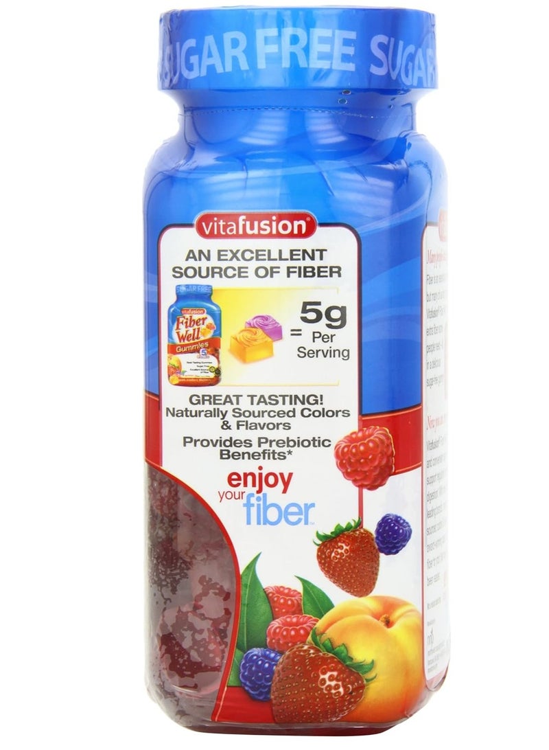 Vitafusion مكملات الألياف الخالية من السكر بنكهة الخوخ والفراولة والتوت الأسود 90 حبة - Image 5