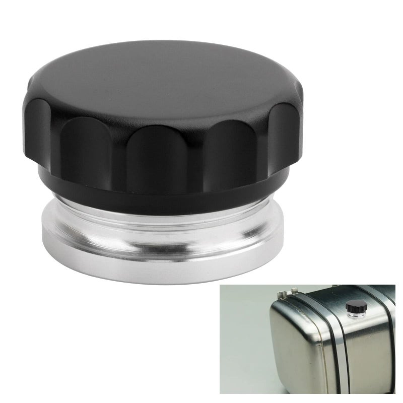 BAGARAATAN 2 50mm Universal Aluminum Alloy Weld Billet On Filler Neck Cap Oil Fuel Water Tank Black