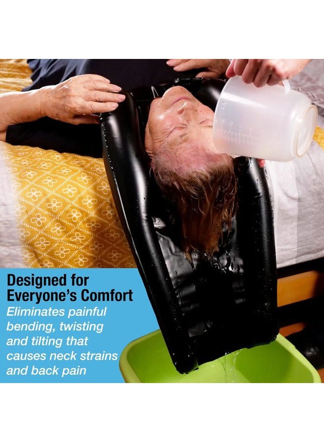 Tilcare Inflatable Hair Washing Tray for Sink and Bedside - Comfortable Portable Shampoo Bowl for Spill-Free Rinsing - Wash Basin for Haircuts and Coloring at Home for Elderly, Kids, Bedridden and Disabled - Image 4