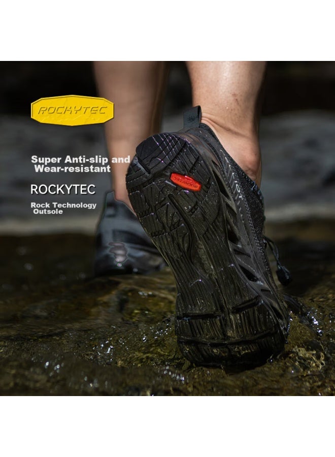 PELLIOT Pelliot Outdoor Stream Trekking Shoes For Men And Women, Water Wading Beach Sandals, Breathable Hiking Quick-drying Shoes 12422002 Women's Black Size 37 - Image 3