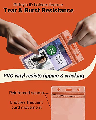 Piffny Clear ID Holder for Lanyard - ID Card Holder Waterproof (Inches, 2.25 x 3.5 Vertical 12 Pack) - Image 4
