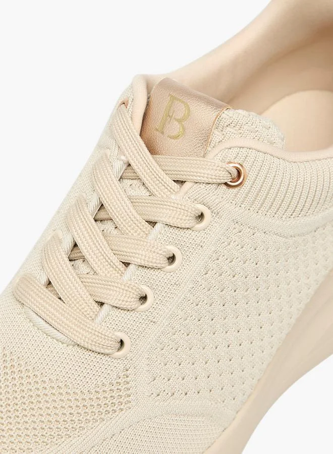 Flora Bella By Shoexpress BEIGE Flora Bella Womens' Lace-Up Sneakers for Women | Best Price UAE