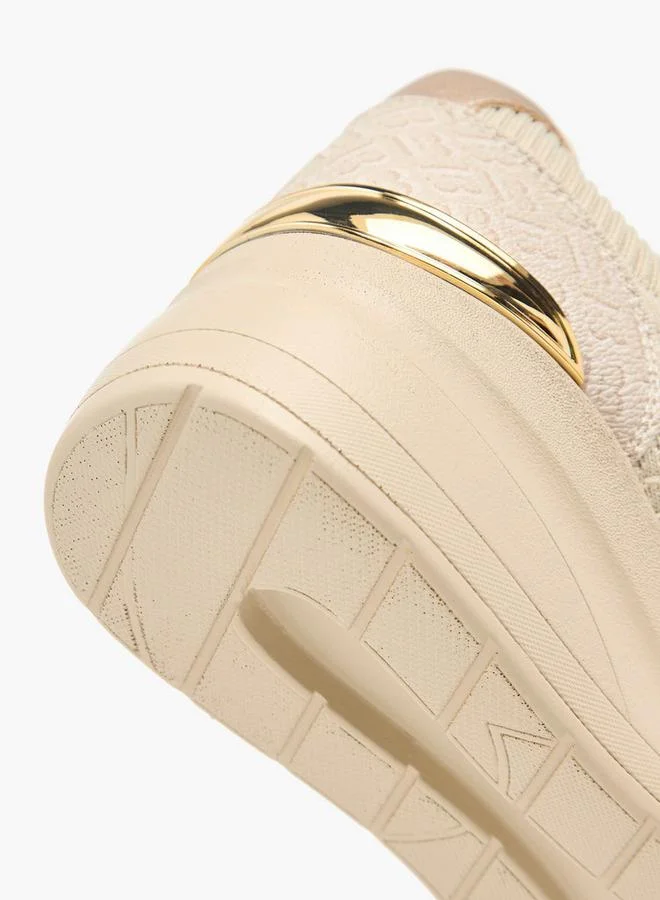 Flora Bella By Shoexpress BEIGE Flora Bella Womens' Lace-Up Sneakers for Women | Best Price UAE