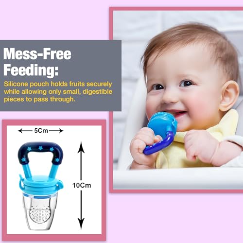Safe-O-Kid Baby Fruit Nibbler/Pacifier - BPA-Free, 100% Pure Silicone, Teether for Baby | Soft Pacifier & Teether for Infants - Assorted - Image 5