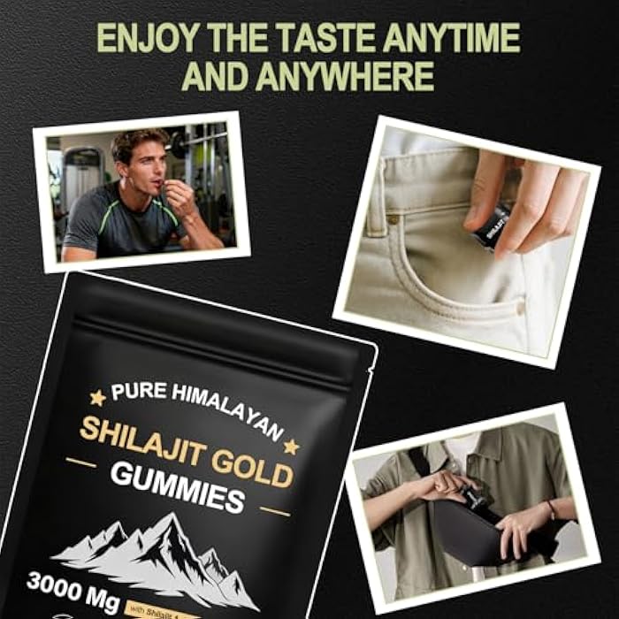 Shilajit Gummies for Men & Women, Rich in Ashwagandha Gaulshura Fulvic Acid 85 Micronutrients, No Added Sugar Non-GMO 100% Natural Organic, Energy Support & Overall Health, 80 Gummies - Image 5