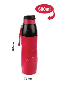 Cello Puro Steel-X Lexus Insulated  Water Bottle, Drinking water bottles suitable for gym, office, school, and travel 600ml,Stainless Steel, Red  - Image 4