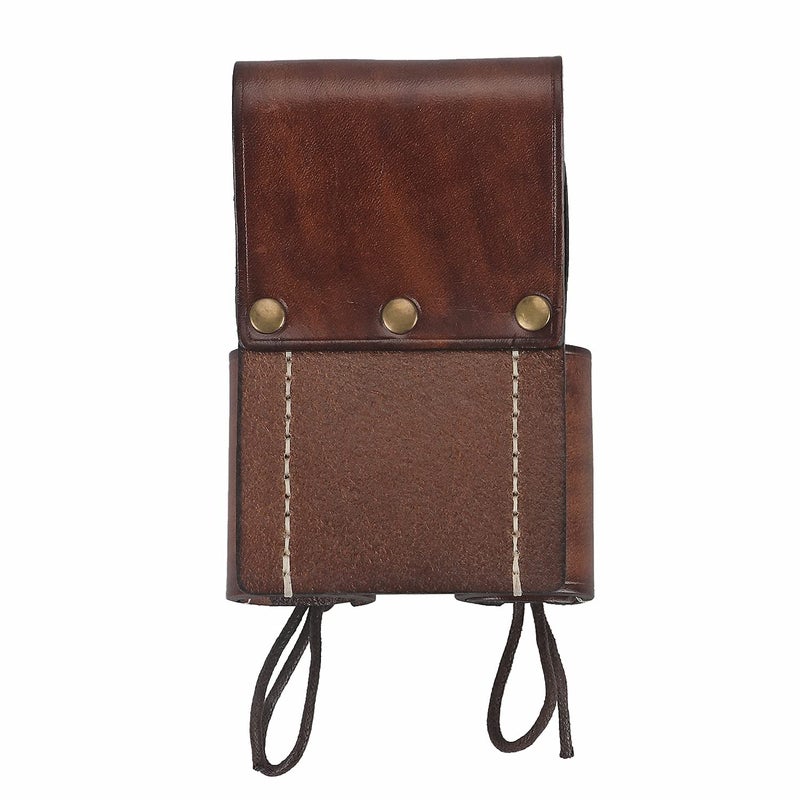 TOURBON Leather Tool Organizer Bull Pin Holster Wrench Hammer Holder (Brown) - Image 2