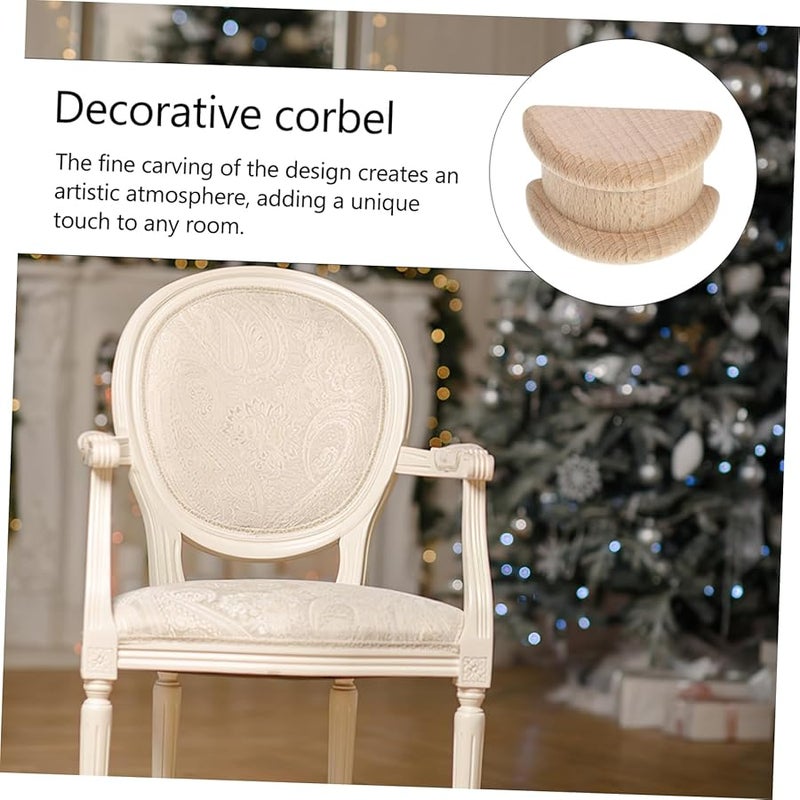 خراكي زخرفي تطبيقات رأس عمود روماني ريفي 4.5 × 3 × 2 سم لتزيين الأثاث والجدران والأسقف - Image 3