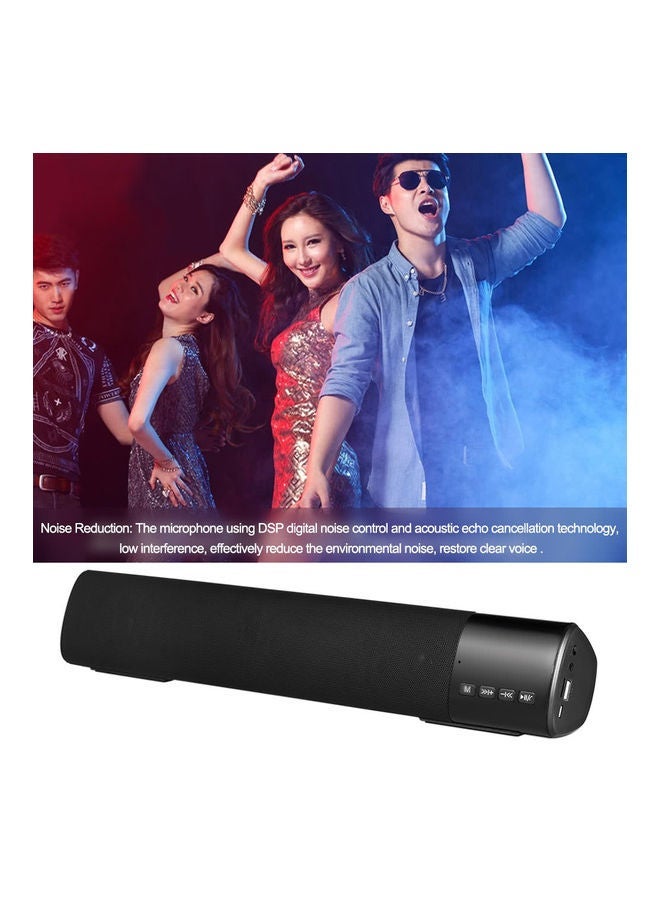 NIBEMINENT Wireless Bluetooth Stereo Speaker Black - Image 4