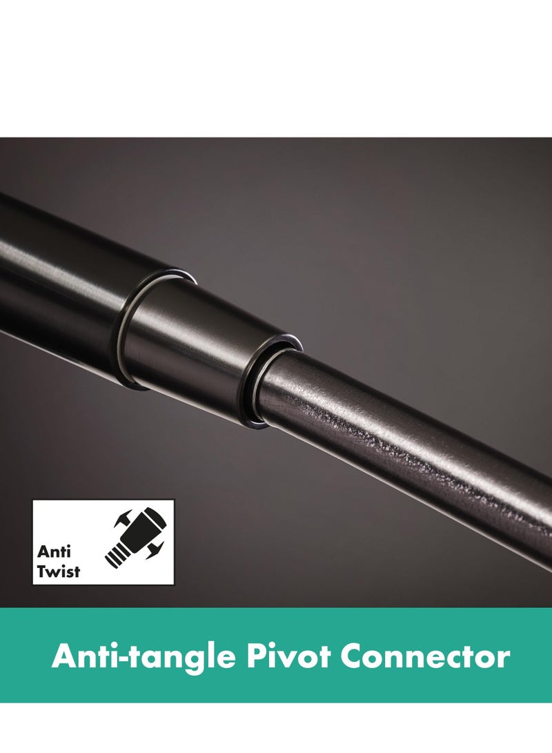 Shower Hose 150 Cm  Super Soft With Conical Anti-Twist Nut And Integrated Sealin(Brushed Black Chrome) - Image 2