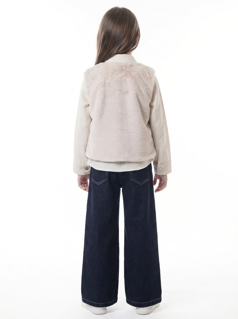 Hamada Tex Girls' three-piece set with scarf, for ages 7 to 14 years, sizes 3953-4953 - Image 3