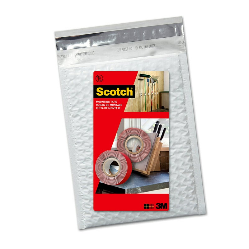 Scotch Outdoor Mounting Tape, 2 Rolls, 1 in x 60 in (5ft), Holds up to 15 lbs, Delivers Strong & Permanent Bond On Contact, Great On Glass, Tile, Acrylic & Metal, Easy-To-Apply (OT-411-2NA) - Image 1