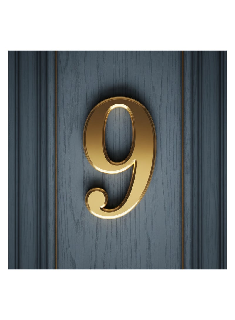 ارقام باب شقة معدن -ذهبي خامه عاليه الجوده - Image 2