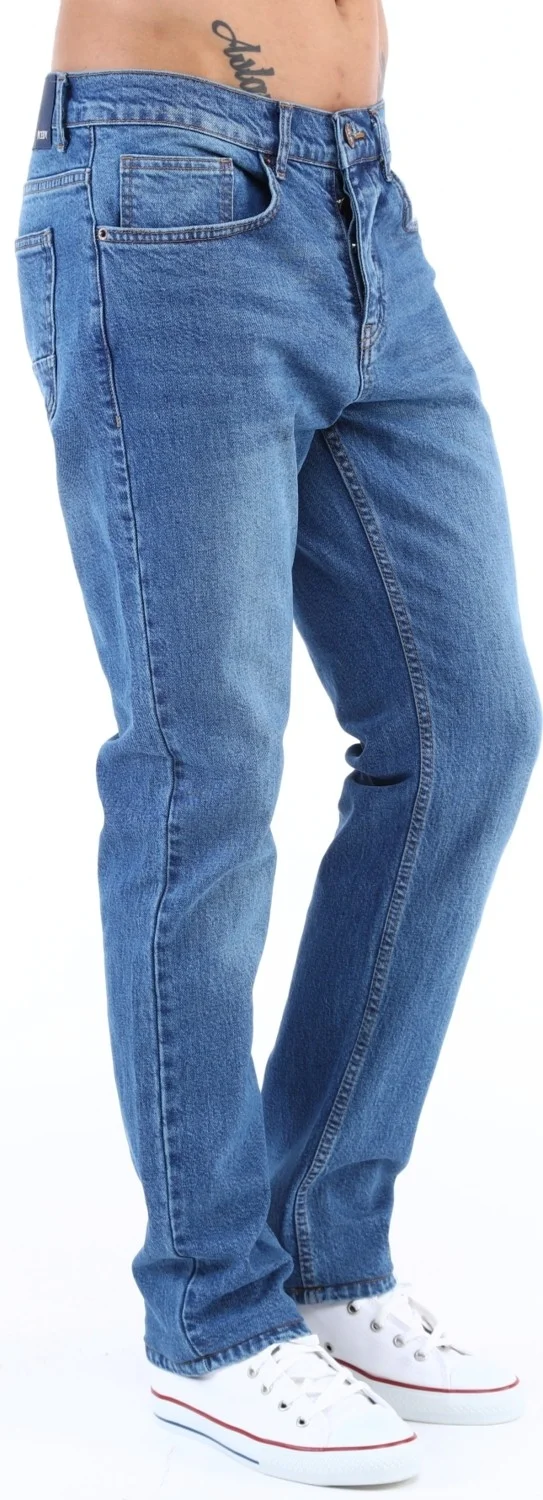 Cedy Denim Men's Yüksel Waist Loose Cut Piping Trousers Martin Jeans Regular Fit Jean - C336