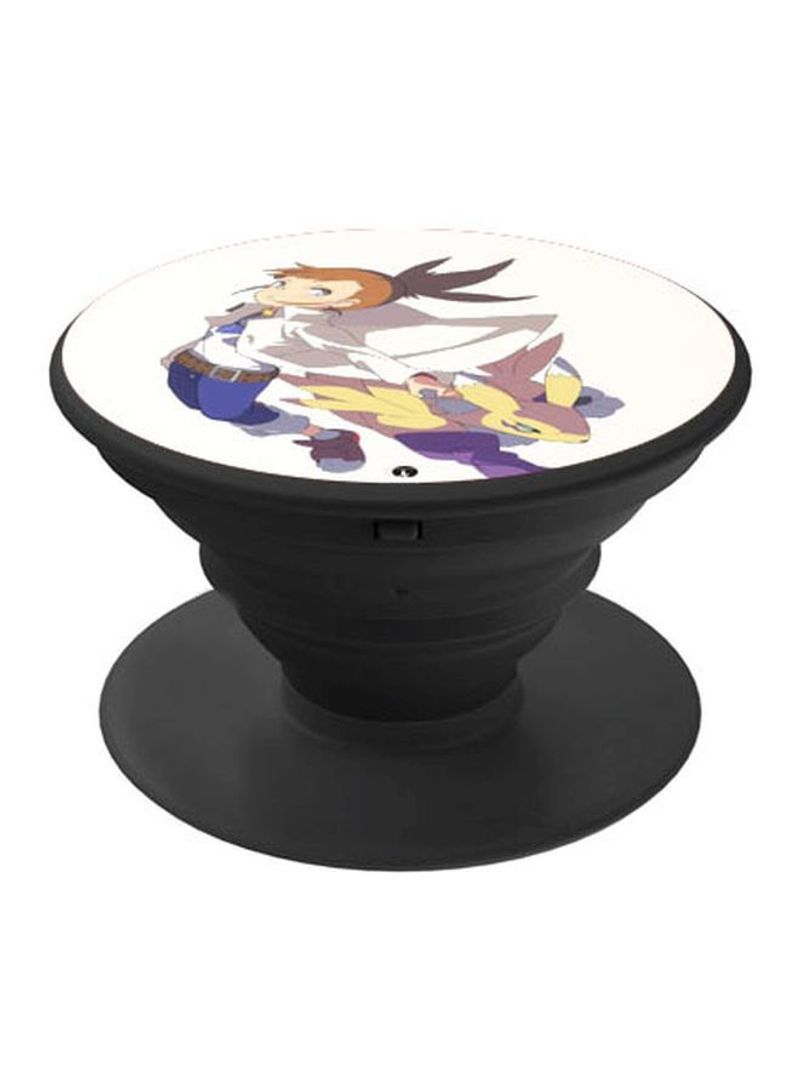 RKN Printed Pop Socket Phone Holder White/Yellow/Blue - Image 2
