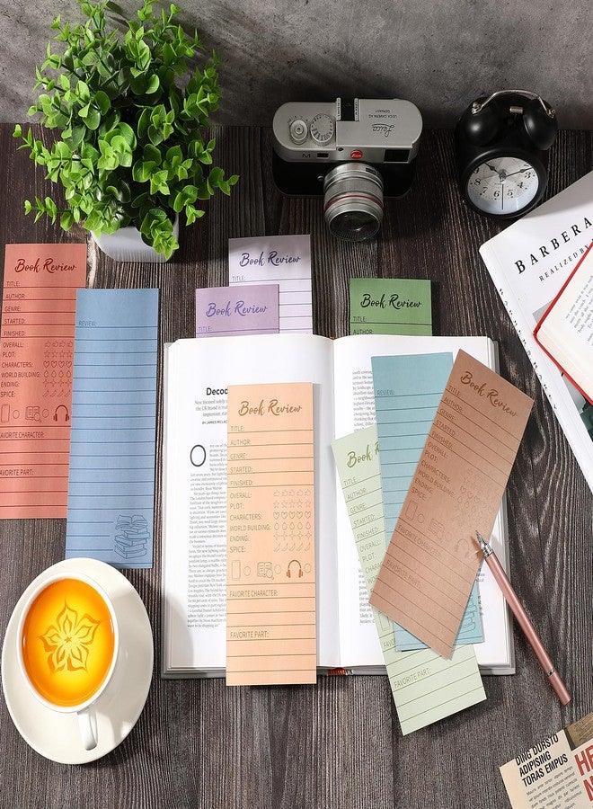 Tosstuki 100 Pcs Colorful Book Review Bookmarks Book Marker Reading Log Bookish Gift for Readers Reading Page Markers to Review Tracker - Image 5