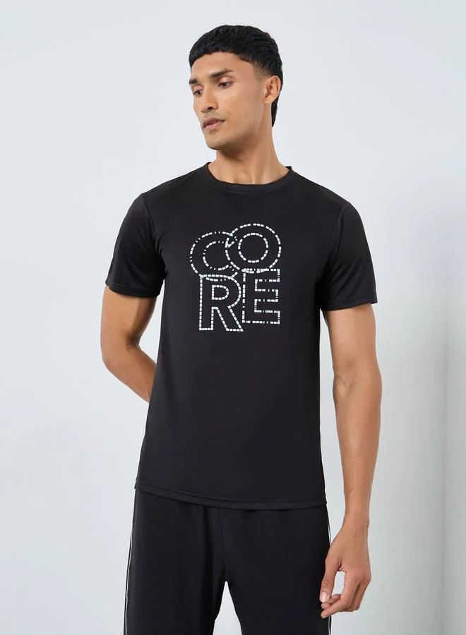 Regular Fit Core Athleisure T-Shirt with Chest Print