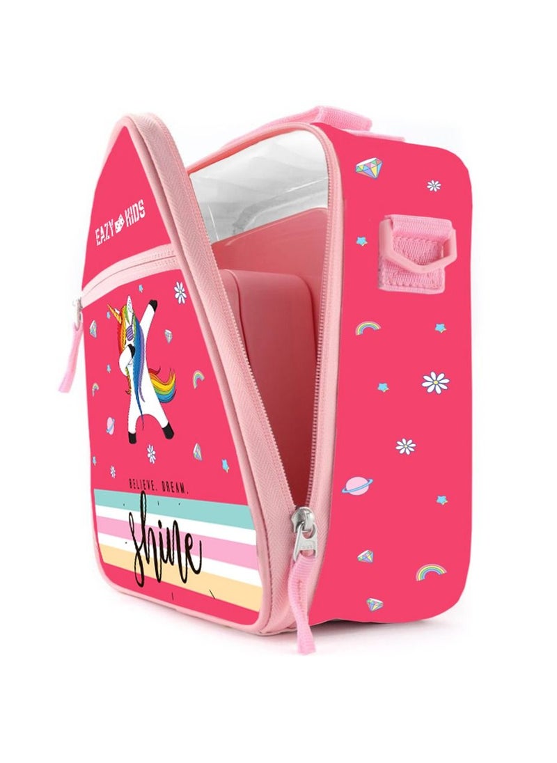 Eazy Kids Eazy Kids Bento Lunch Bag-Unicorn - Pink  - Image 5