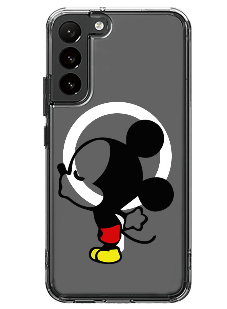 Theodor Magnetic Case for Samsung Galaxy S23 6.1-inch Compatible with MagSafe Wireless Charging, Shockproof Phone Bumper Cover Mickey Kissing - Image 1