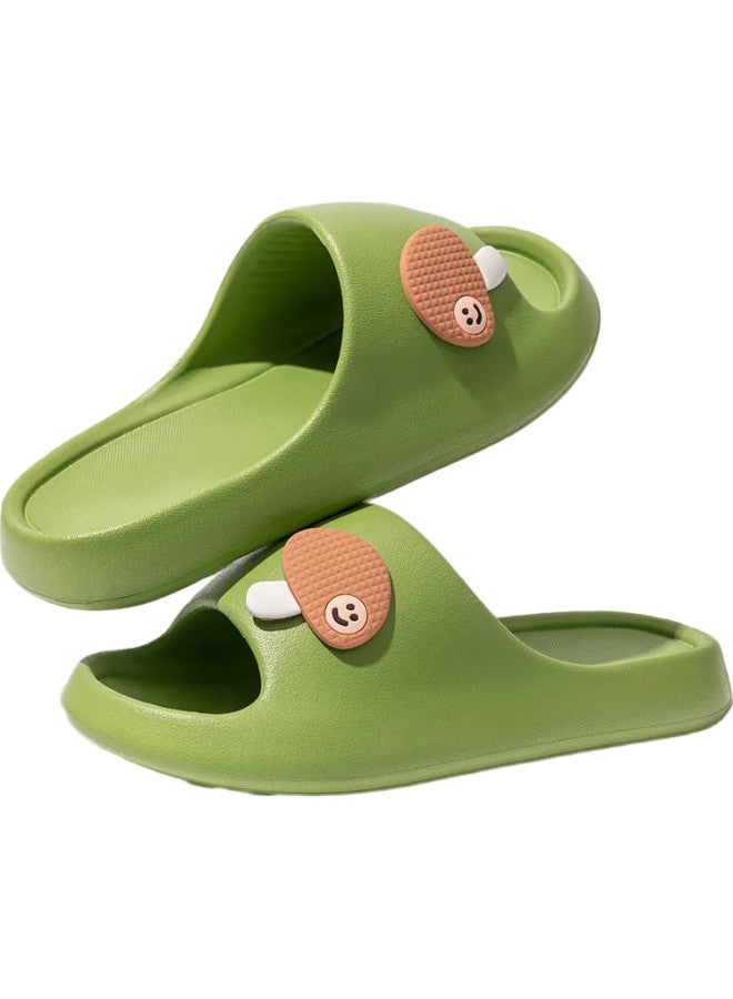 YUZHAOLIN Unisex Home Indoor Bathroom Shower Anti-Slip Slippers Yg266 Beige Size 40/41 - Image 2