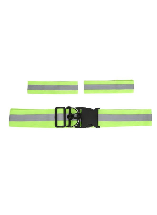Thoraya Reflective Running Gear with 1 Pair Wrist Bands High Visibility Soft Breathable Adjustable Reflective Sash for Night Walking  - Image 4