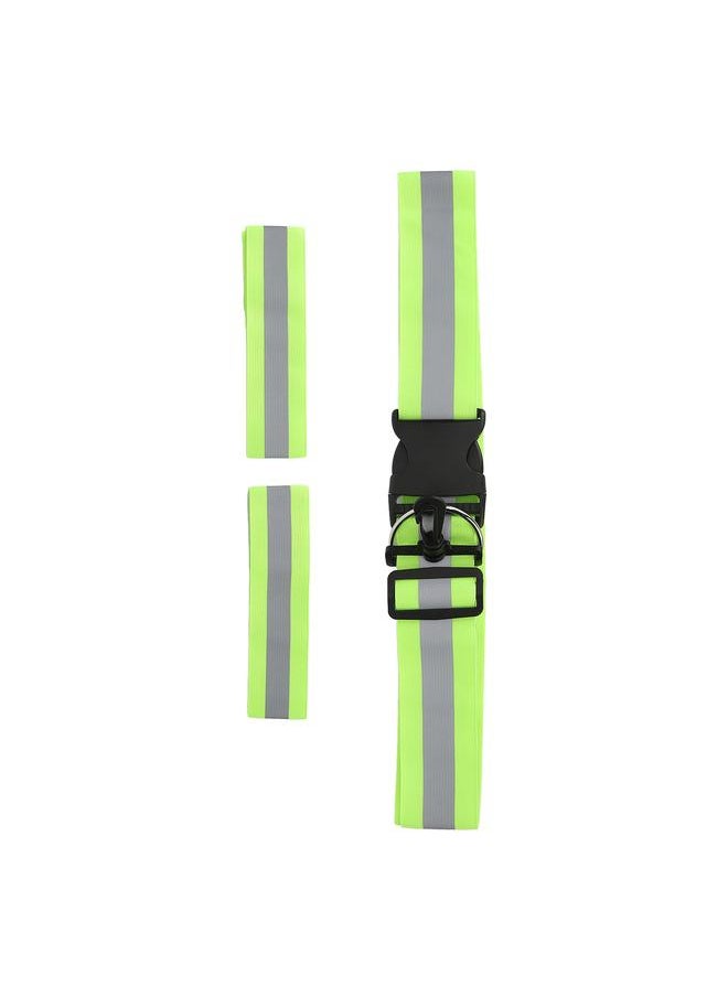 Thoraya Reflective Running Gear with 1 Pair Wrist Bands High Visibility Soft Breathable Adjustable Reflective Sash for Night Walking  - Image 3